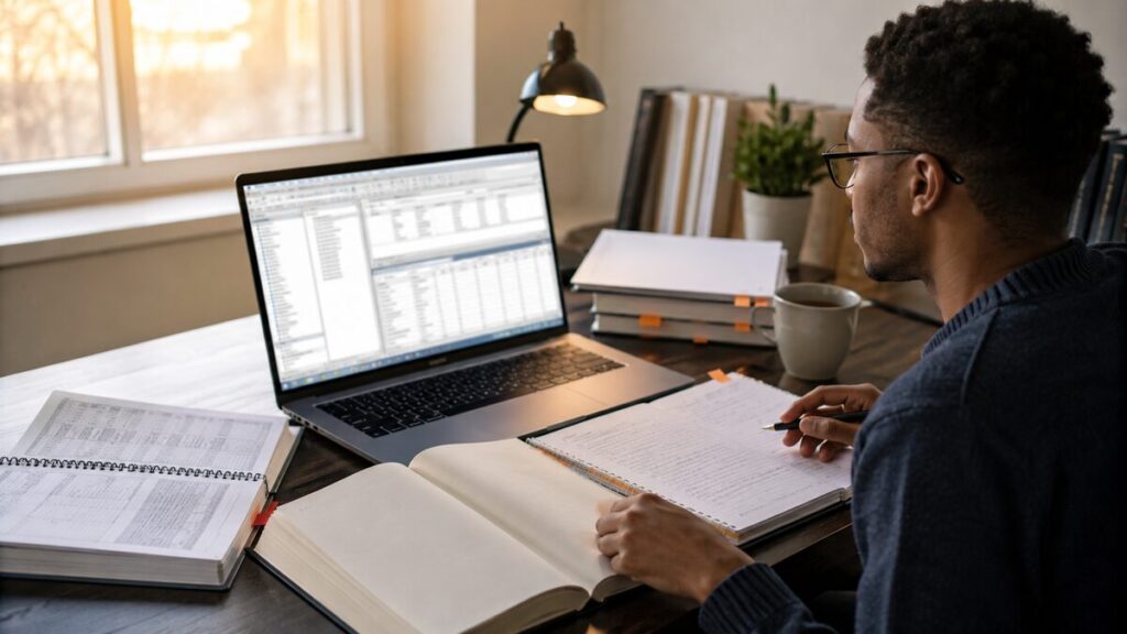 dissertation analysis help - student organising SPSS results and thesis analysis
