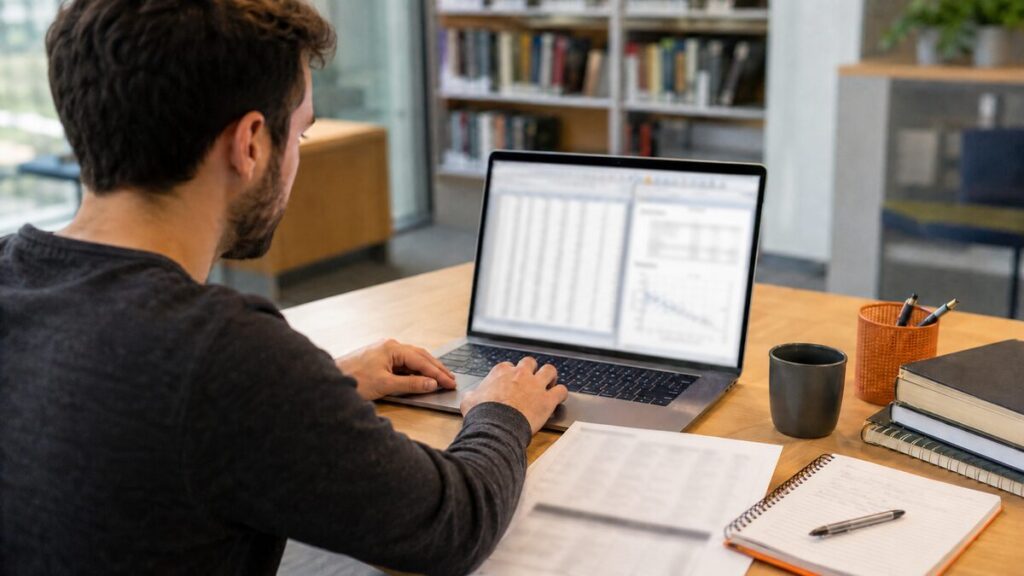 dissertation statistical analysis - student doing statistical analysis in SPSS